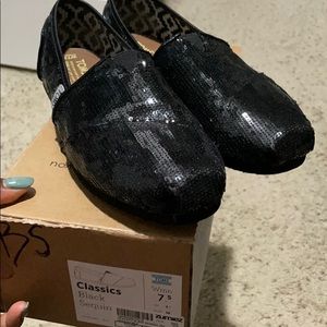 Classics Black Sequin Toms